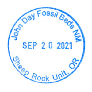 John Day Fossil Beds NM - Stamp