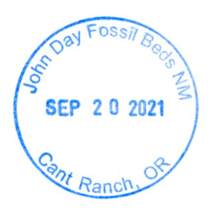 John Day Fossil Beds NM - Stamp