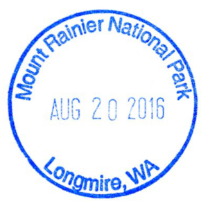 Mount Ranier National Park - Stamp